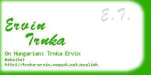 ervin trnka business card